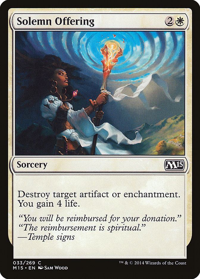 Solemn Offering [Magic 2015] | Gamer Loot