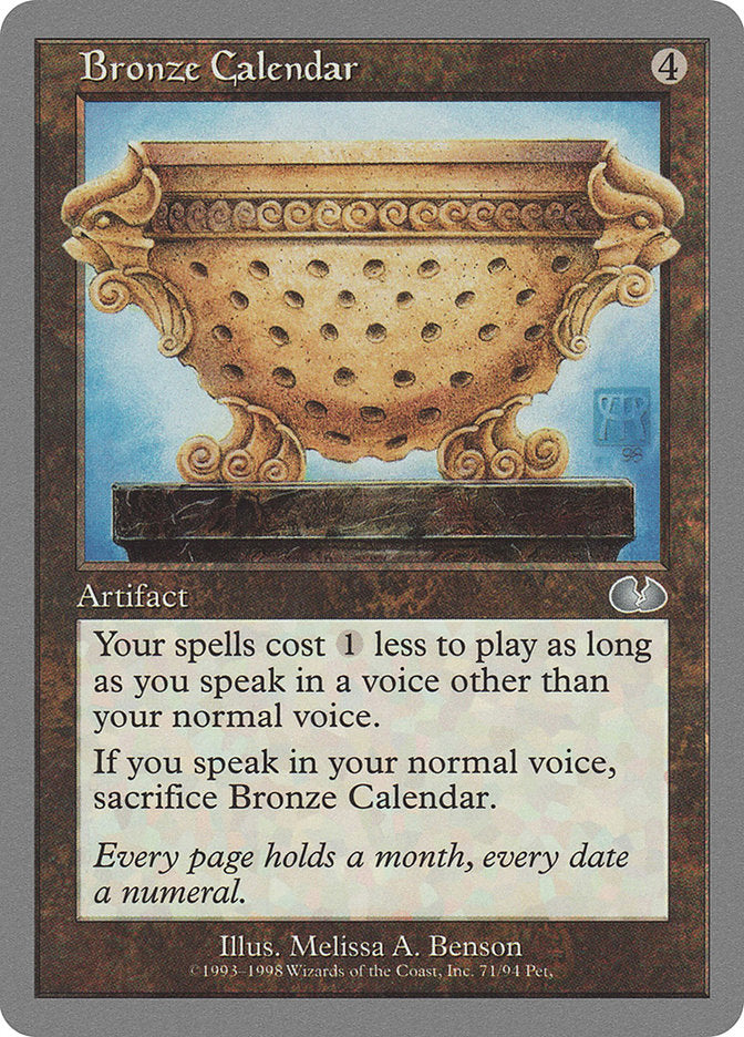 Bronze Calendar [Unglued] | Gamer Loot