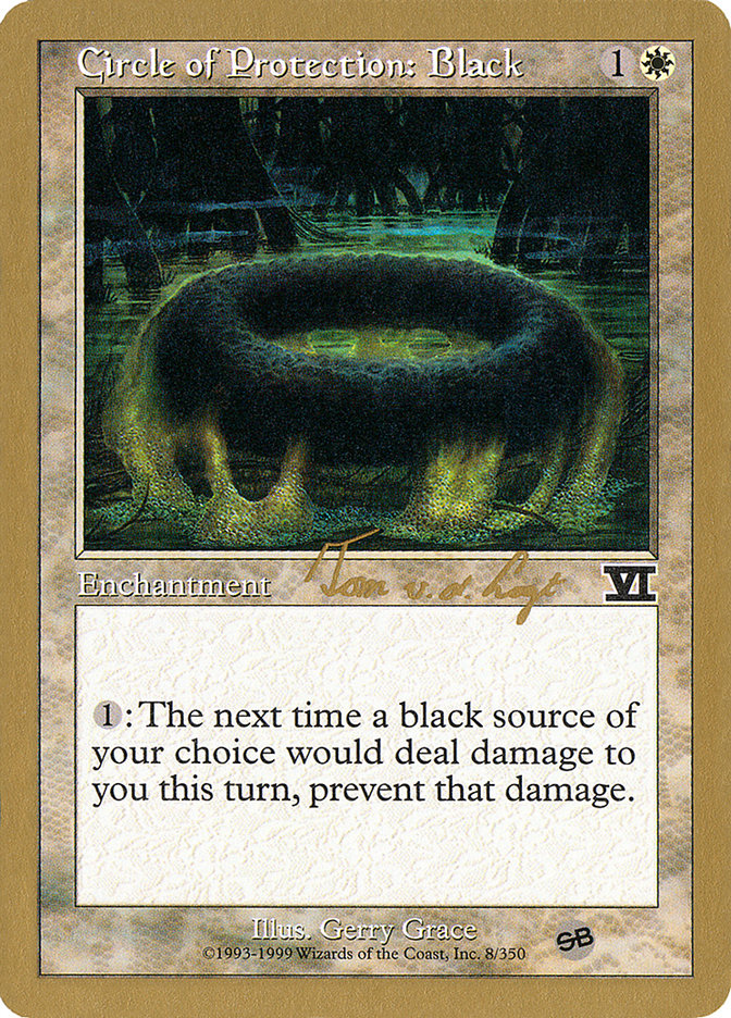 Circle of Protection: Black (Tom van de Logt) (SB) [World Championship Decks 2000] | Gamer Loot