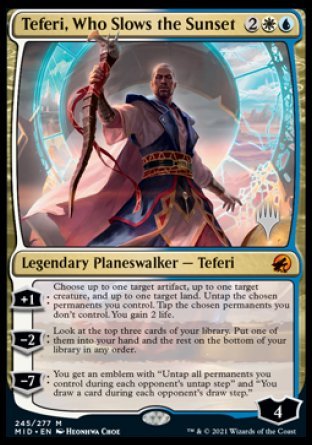 Teferi, Who Slows the Sunset (Promo Pack) [Innistrad: Midnight Hunt Promos] | Gamer Loot