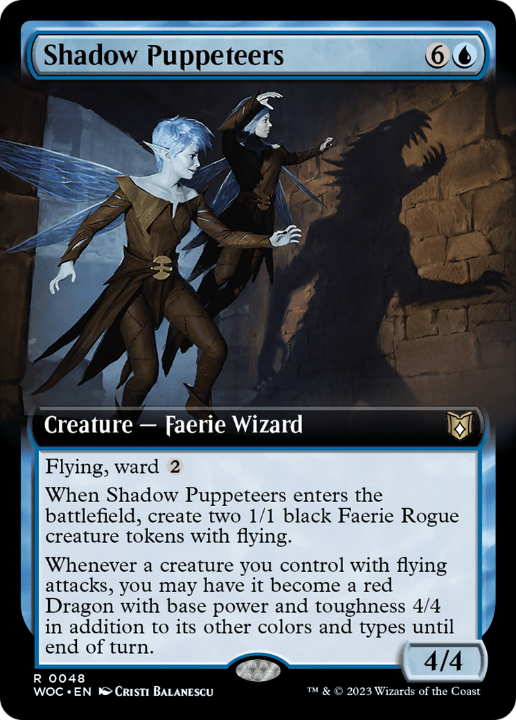 Shadow Puppeteers (Extended Art) [Wilds of Eldraine Commander] | Gamer Loot