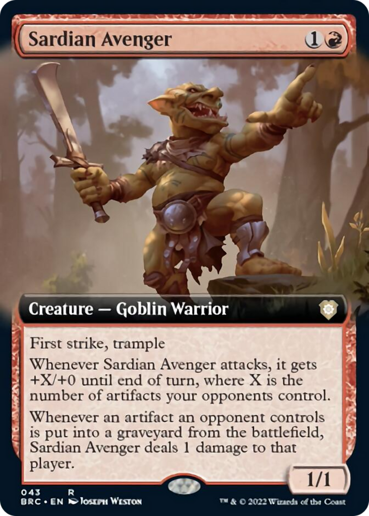 Sardian Avenger (Extended Art) [The Brothers' War Commander] | Gamer Loot