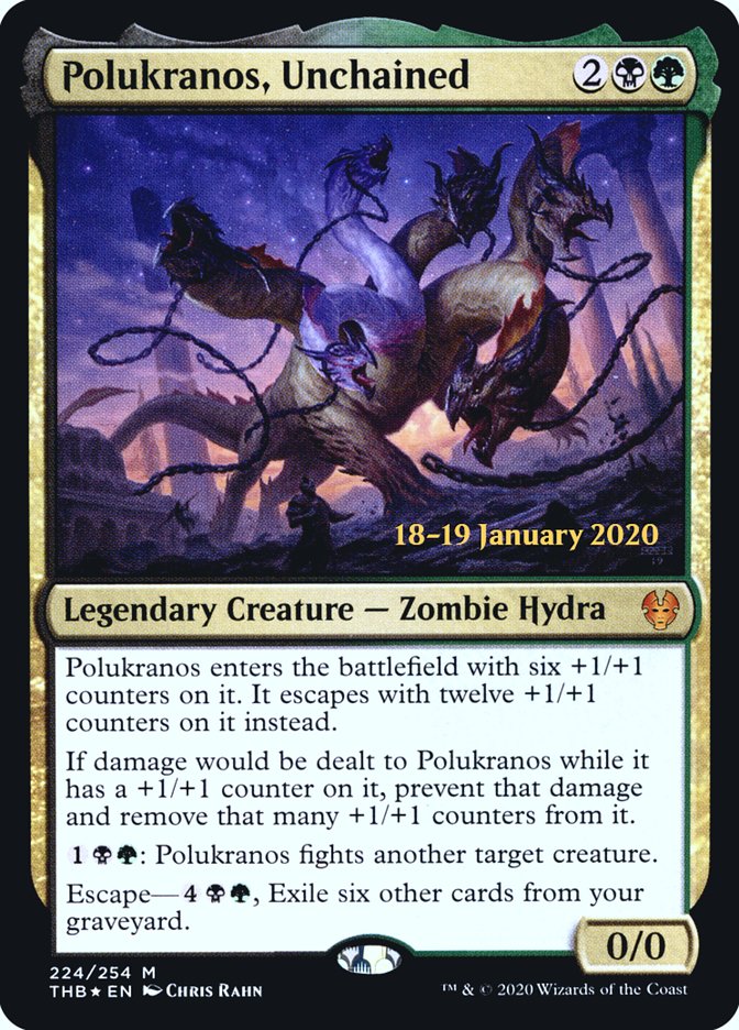 Polukranos, Unchained [Theros Beyond Death Prerelease Promos] | Gamer Loot