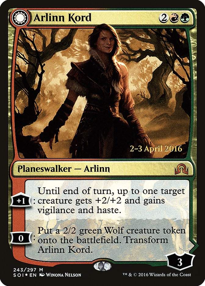 Arlinn Kord // Arlinn, Embraced by the Moon [Shadows over Innistrad Prerelease Promos] | Gamer Loot