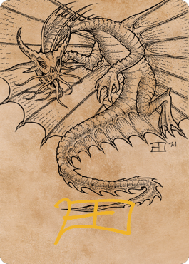 Ancient Gold Dragon Art Card (44) (Gold-Stamped Signature) [Commander Legends: Battle for Baldur's Gate Art Series] | Gamer Loot