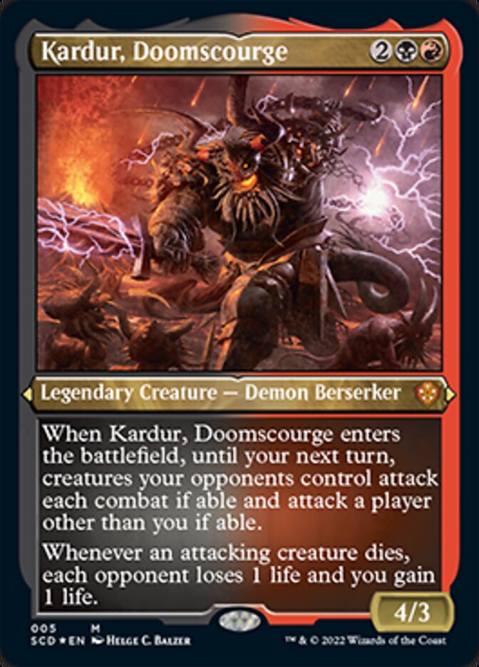 Kardur, Doomscourge (Foil Etched) [Starter Commander Decks] | Gamer Loot