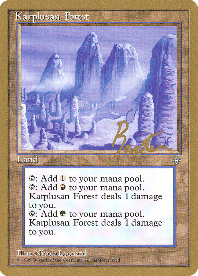 Karplusan Forest (George Baxter) [Pro Tour Collector Set] | Gamer Loot