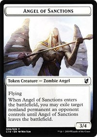 Angel of Sanctions // Horror Double-sided Token [Commander 2019 Tokens] | Gamer Loot