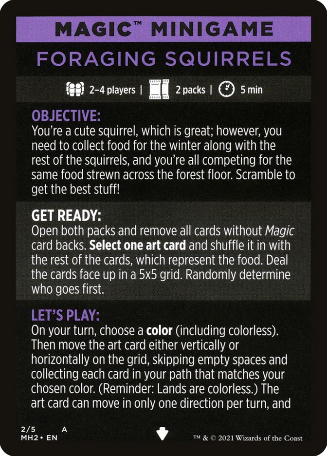 Foraging Squirrels (Magic Minigame) [Modern Horizons 2 Minigame] | Gamer Loot