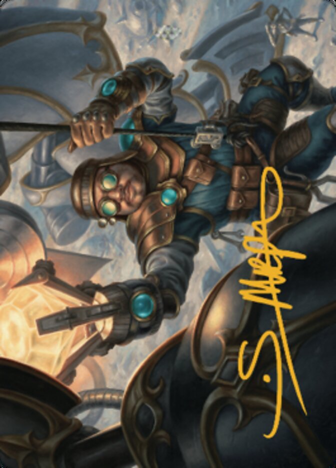 Powerstone Engineer Art Card (Gold-Stamped Signature) [The Brothers' War Art Series] | Gamer Loot