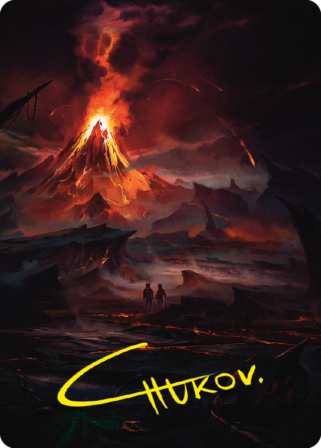 Valley of Gorgoroth Art Card (Gold-Stamped Signature) [The Lord of the Rings: Tales of Middle-earth Art Series] | Gamer Loot