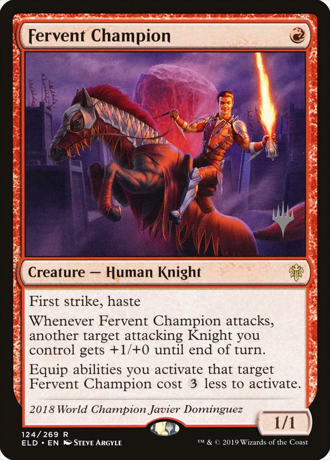 Fervent Champion (Promo Pack) [Throne of Eldraine Promos] | Gamer Loot