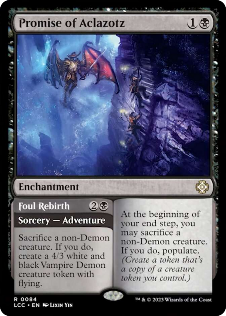 Promise of Aclazotz // Foul Rebirth [The Lost Caverns of Ixalan Commander] | Gamer Loot