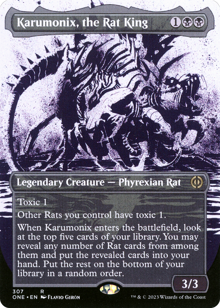 Karumonix, the Rat King (Borderless Ichor) [Phyrexia: All Will Be One] | Gamer Loot