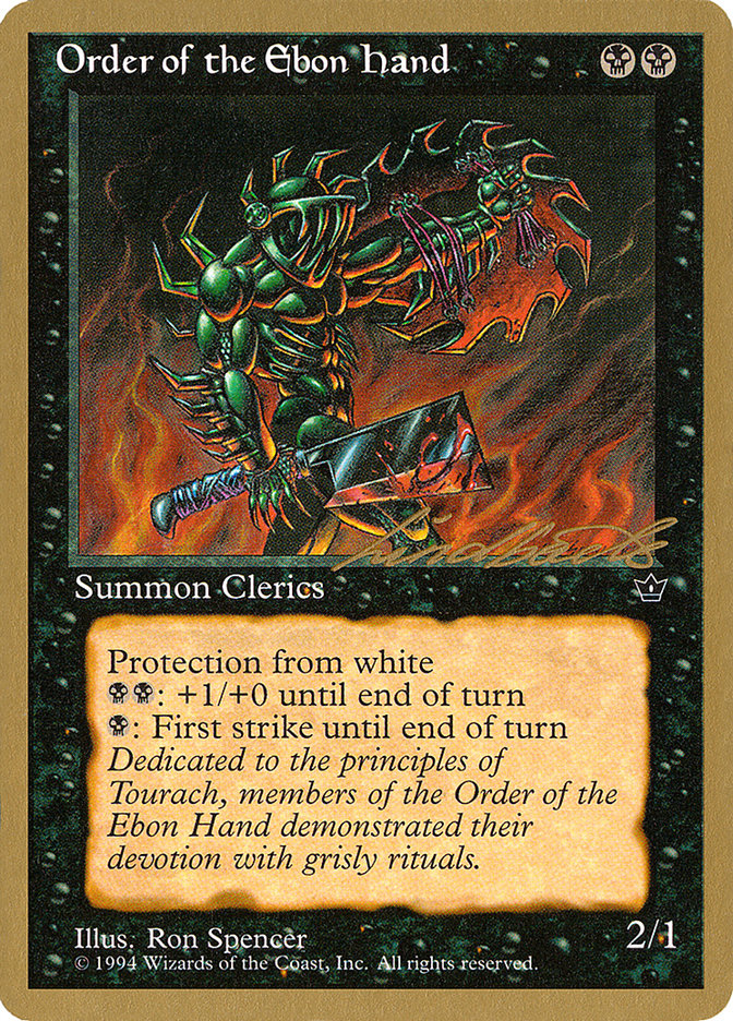 Order of the Ebon Hand (Spencer) (Leon Lindback) [Pro Tour Collector Set] | Gamer Loot
