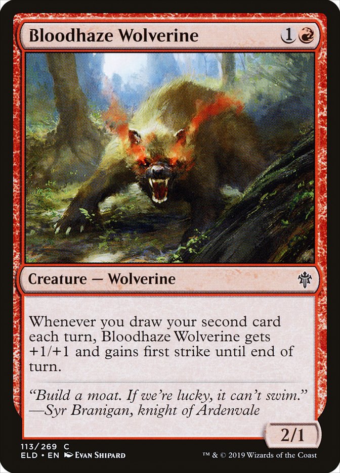 Bloodhaze Wolverine [Throne of Eldraine] | Gamer Loot