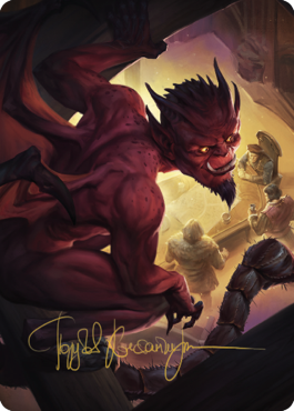 Nefarious Imp Art Card (Gold-Stamped Signature) [Commander Legends: Battle for Baldur's Gate Art Series] | Gamer Loot