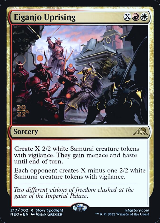 Eiganjo Uprising [Kamigawa: Neon Dynasty Prerelease Promos] | Gamer Loot