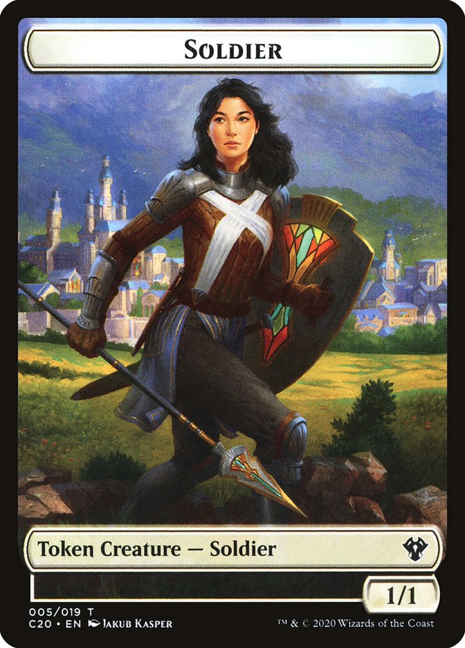 Human Soldier (005) // Drake Double-sided Token [Commander 2020 Tokens] | Gamer Loot