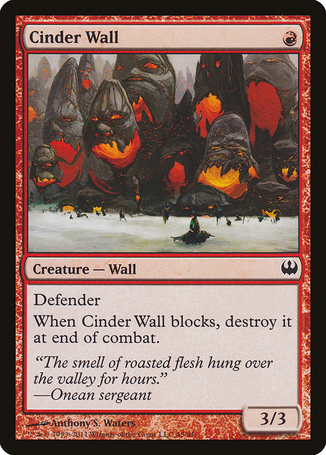 Cinder Wall [Duel Decks: Knights vs. Dragons] | Gamer Loot