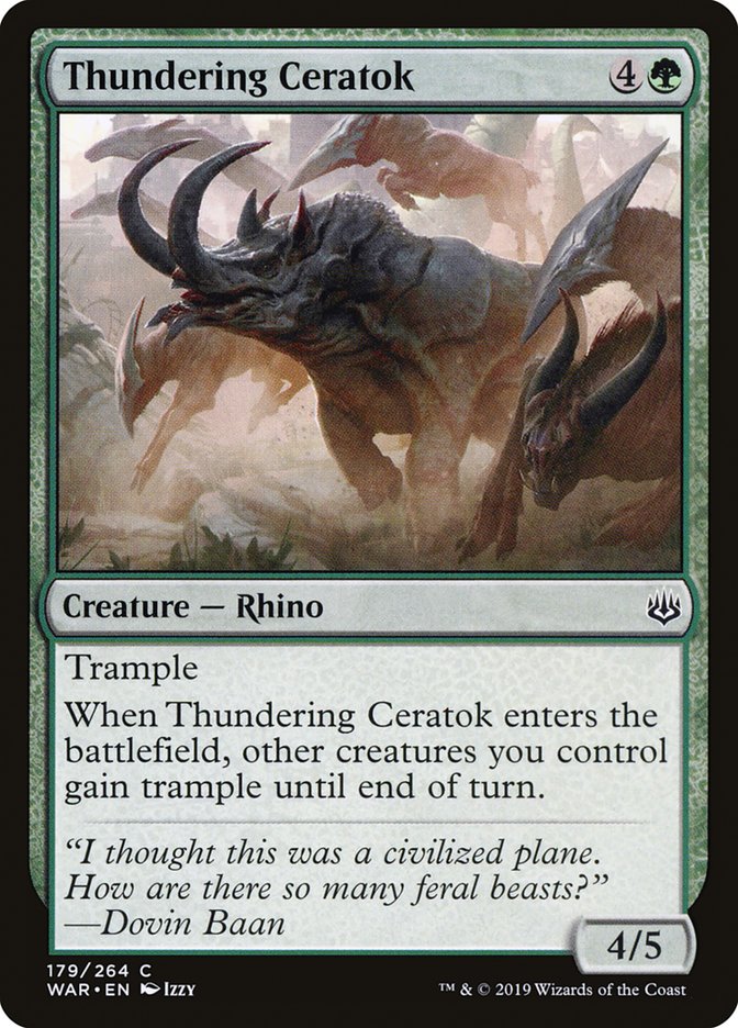 Thundering Ceratok [War of the Spark] | Gamer Loot