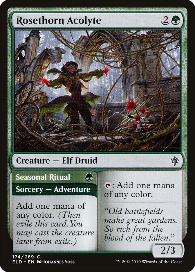 Rosethorn Acolyte // Seasonal Ritual [Throne of Eldraine] | Gamer Loot