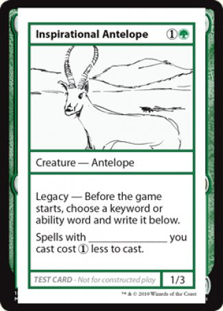 Inspirational Antelope (2021 Edition) [Mystery Booster Playtest Cards] | Gamer Loot