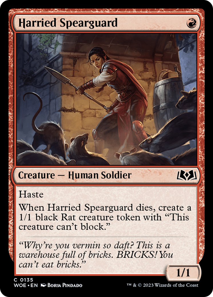 Harried Spearguard [Wilds of Eldraine] | Gamer Loot