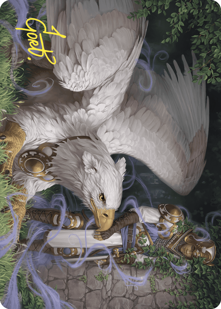 Dutiful Griffin Art Card (Gold-Stamped Signature) [Wilds of Eldraine Art Series] | Gamer Loot