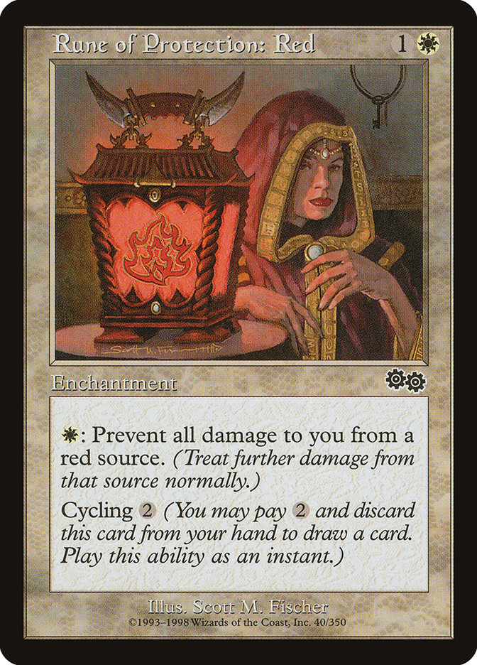 Rune of Protection: Red [Urza's Saga] | Gamer Loot