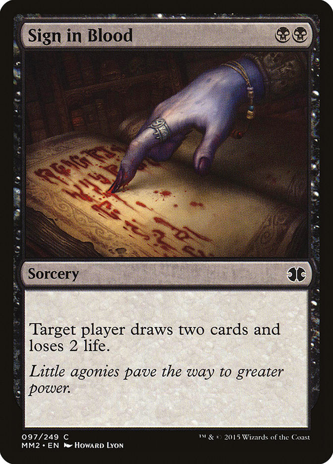 Sign in Blood [Modern Masters 2015] | Gamer Loot