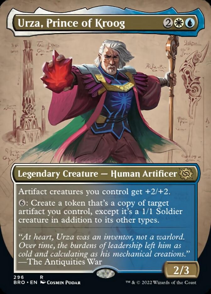 Urza, Prince of Kroog (Borderless Alternate Art) [The Brothers' War] | Gamer Loot