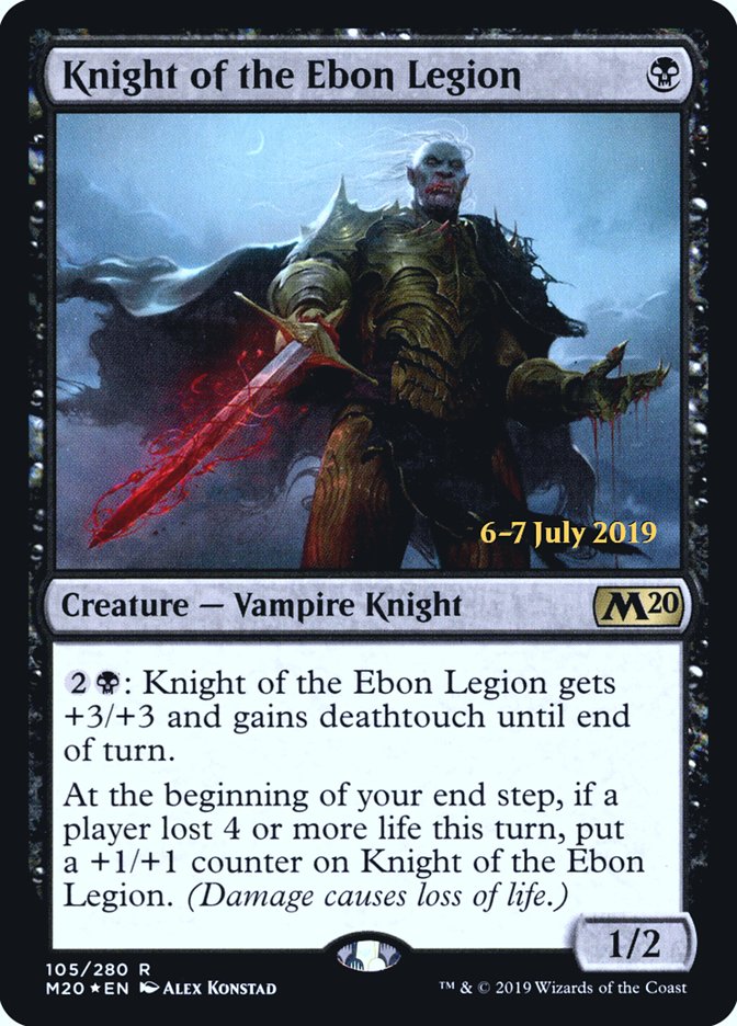 Knight of the Ebon Legion  [Core Set 2020 Prerelease Promos] | Gamer Loot