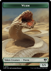 Wurm // Spider Double-Sided Token [Commander Masters Tokens] | Gamer Loot