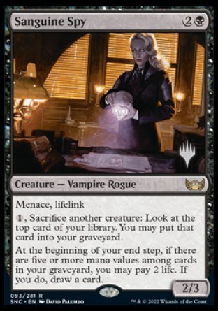 Sanguine Spy (Promo Pack) [Streets of New Capenna Promos] | Gamer Loot