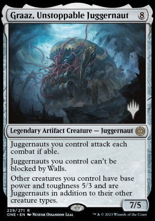 Graaz, Unstoppable Juggernaut (Promo Pack) [Phyrexia: All Will Be One Promos] | Gamer Loot