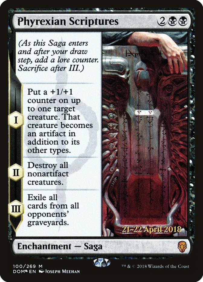 Phyrexian Scriptures  [Dominaria Prerelease Promos] | Gamer Loot