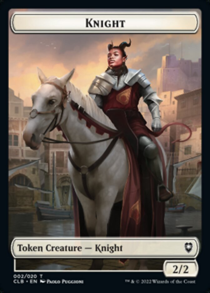 Treasure // Knight Double-sided Token [Commander Legends: Battle for Baldur's Gate Tokens] | Gamer Loot