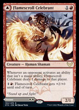 Flamescroll Celebrant // Revel in Silence [Strixhaven: School of Mages] | Gamer Loot