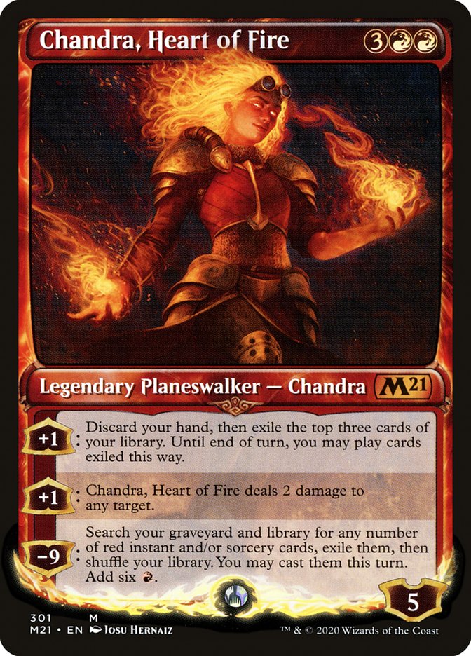 Chandra, Heart of Fire (Showcase) [Core Set 2021] | Gamer Loot