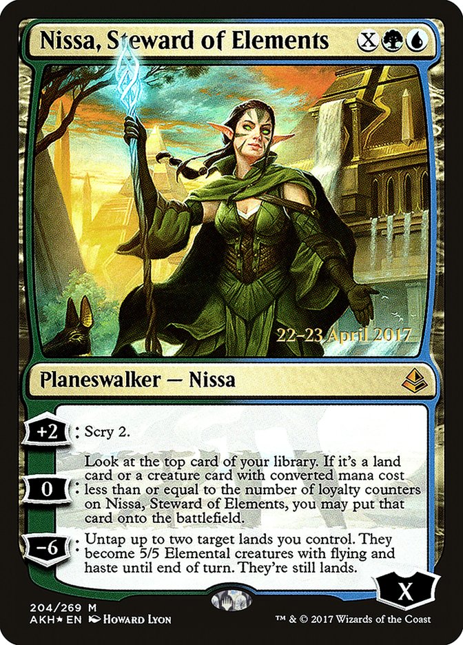 Nissa, Steward of Elements  [Amonkhet Prerelease Promos] | Gamer Loot