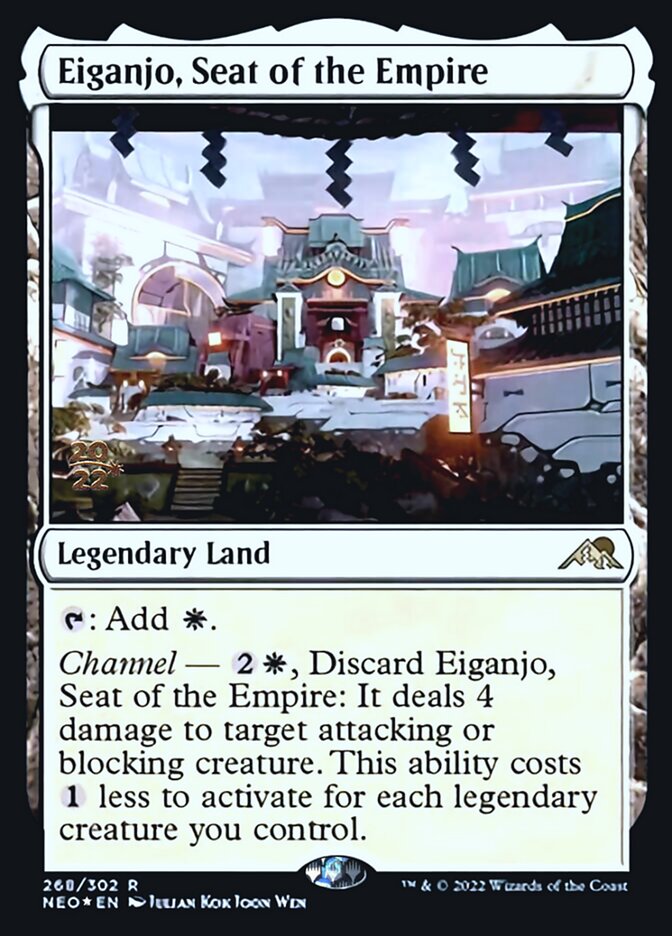 Eiganjo, Seat of the Empire [Kamigawa: Neon Dynasty Prerelease Promos] | Gamer Loot