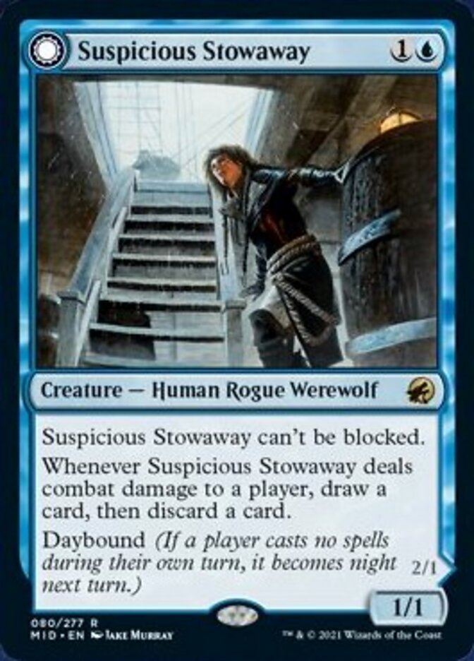 Suspicious Stowaway // Seafaring Werewolf [Innistrad: Midnight Hunt] | Gamer Loot