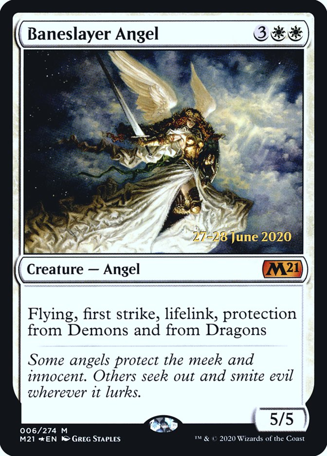 Baneslayer Angel  [Core Set 2021 Prerelease Promos] | Gamer Loot