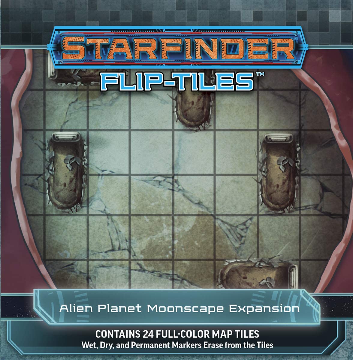 Starfinder Flip-Tiles: Alien Planet MoonScape Expansion | Gamer Loot