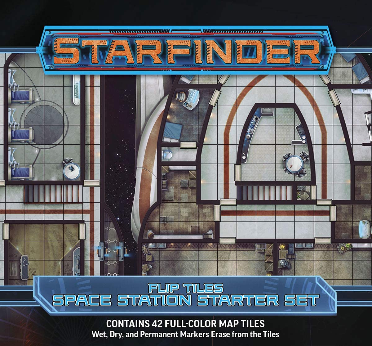 Starfinder Flip-Tiles: Space Station Starter Set | Gamer Loot