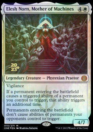 Elesh Norn, Mother of Machines [Phyrexia: All Will Be One Prerelease Promos] | Gamer Loot