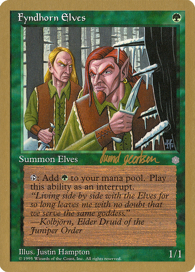 Fyndhorn Elves (Svend Geertsen) [World Championship Decks 1997] | Gamer Loot