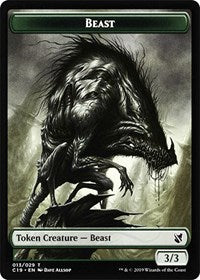 Beast (013) // Wurm Double-sided Token [Commander 2019 Tokens] | Gamer Loot