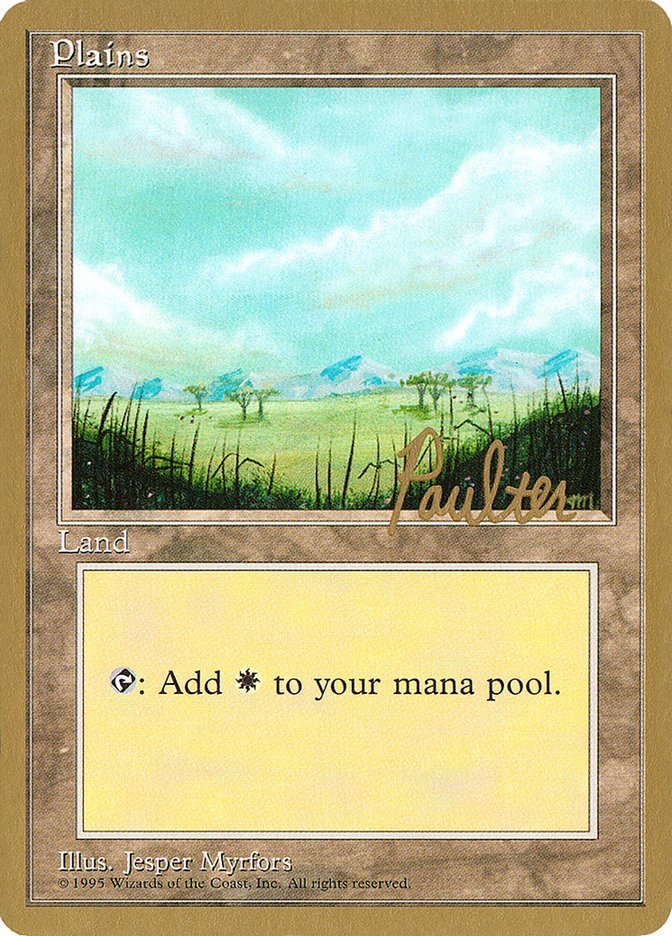 Plains (pp365) (Preston Poulter) [Pro Tour Collector Set] | Gamer Loot